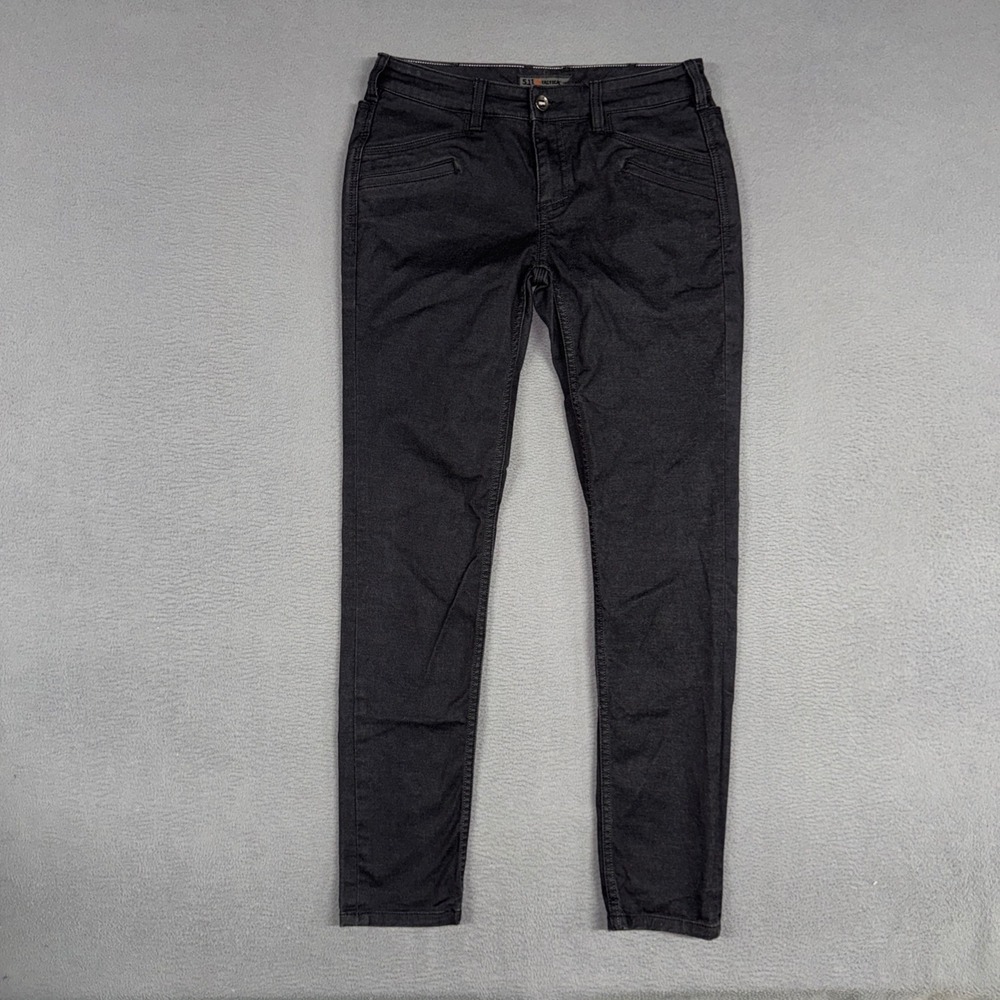5.11 Tactical Pants Womens 4 Black Defender Flex Slim Fit Utility Stretch Canvas